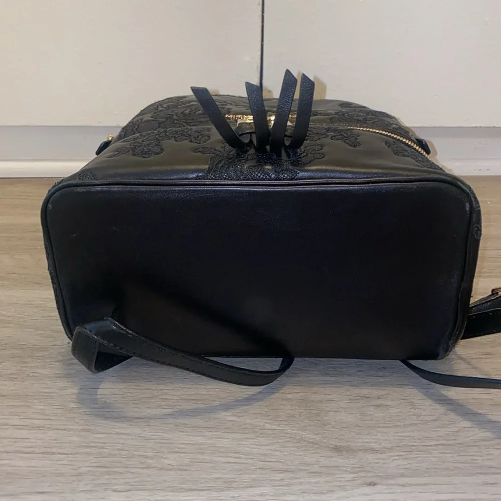 Michael Kors Black Embroidered Rhea Backpack - Picture 6 of 9